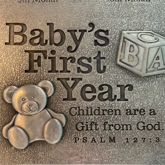 Baby’s First Year Picture Frame Children are a Gift From God Metal & glass frame - Picture 11 of 11